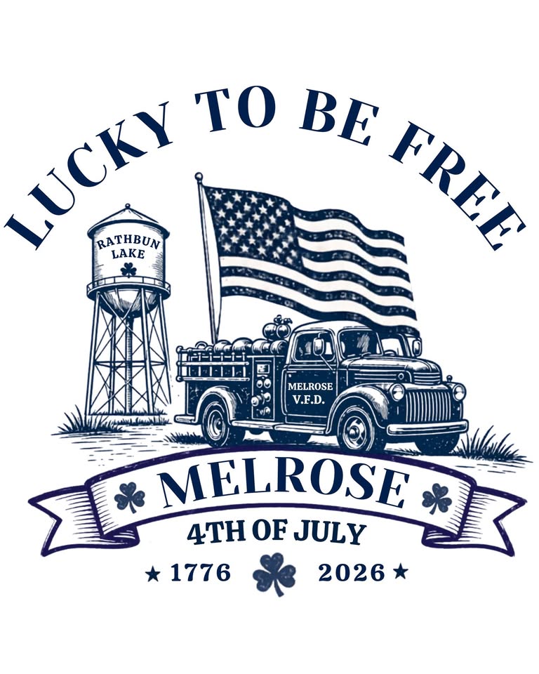 Old fire truck with American Flag. Titled: Lucky to be Free