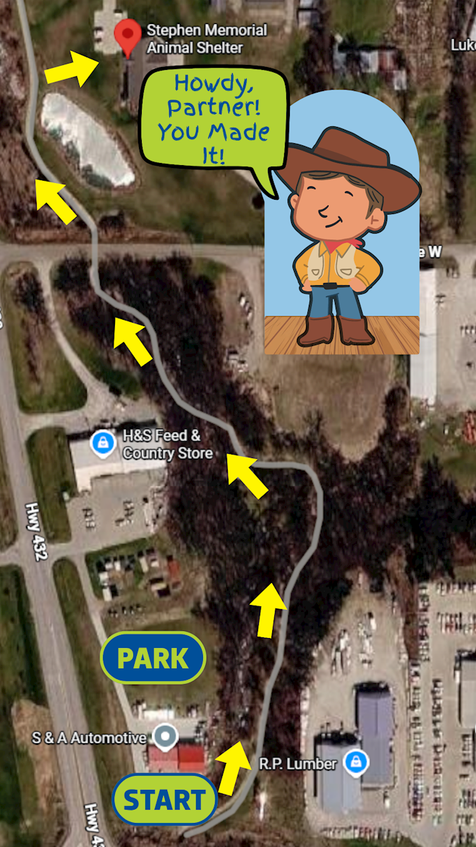 Map for the Enchanted Trail event