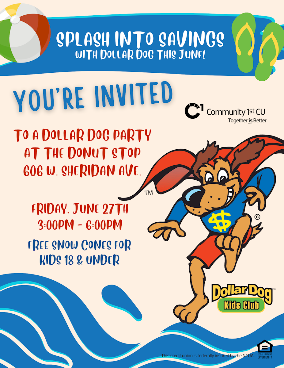 Dollar Dog Party at the Donut Stop in Shenandoah. Friday, June 27th 3:00-6:00 PM.