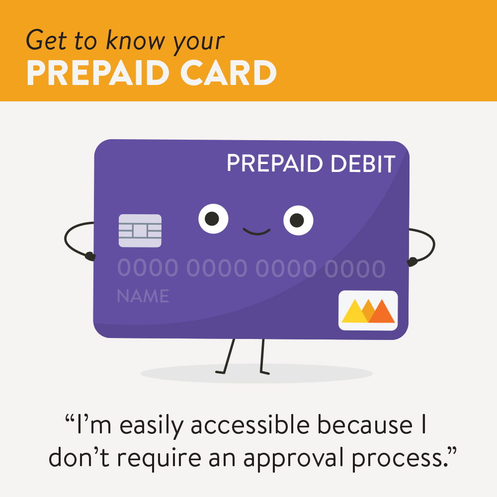 Graphics showing the benefits of prepaid debit cards