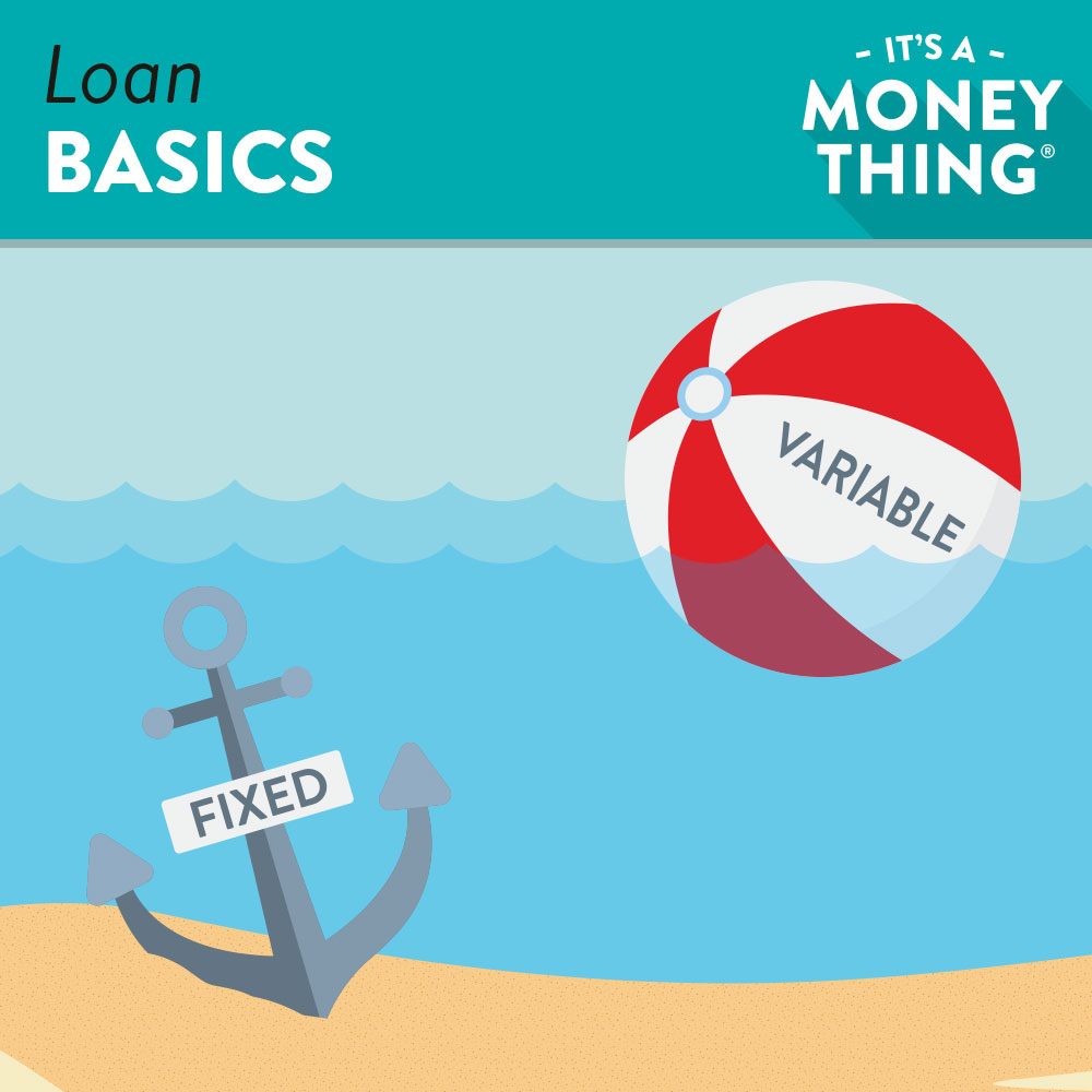 Loan Basics | an anchor and a beach ball symbolizing fixed and variable rates