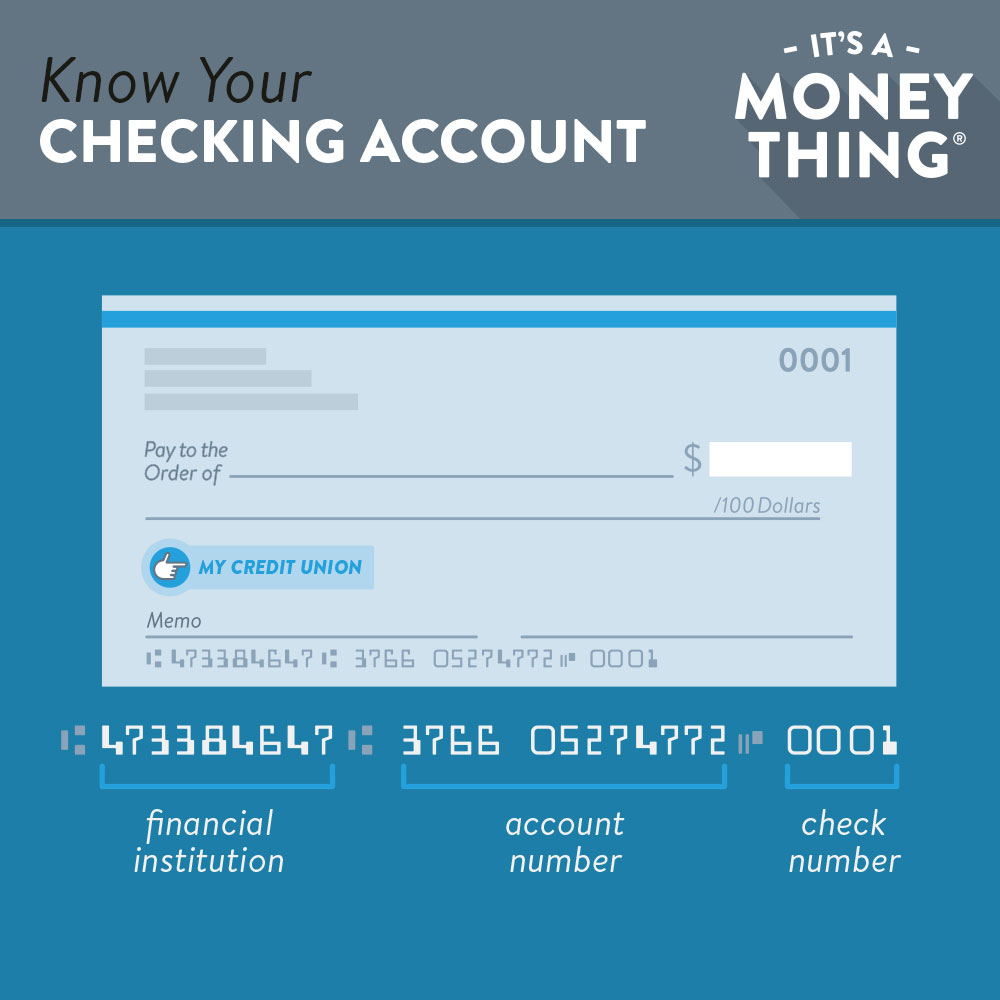 Know your checking account | what the numbers on a check symbolize