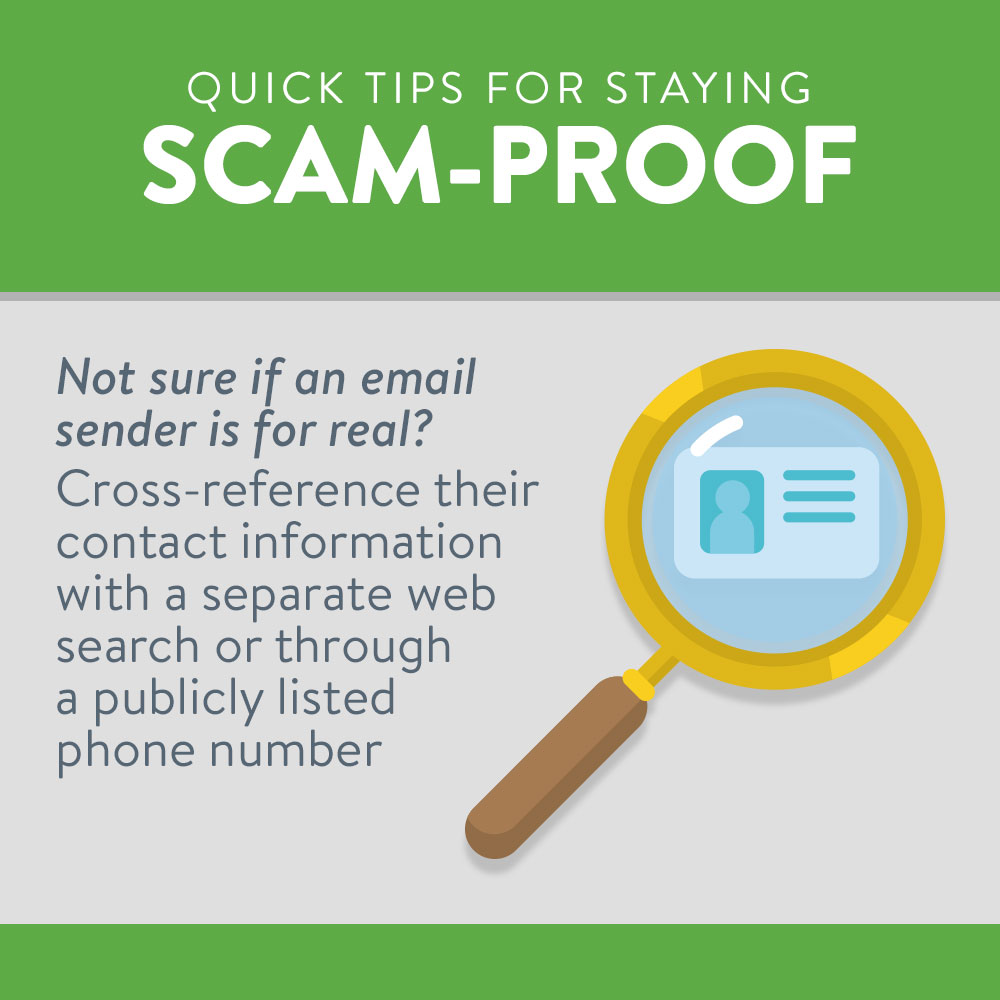 Quick tip to avoid scams