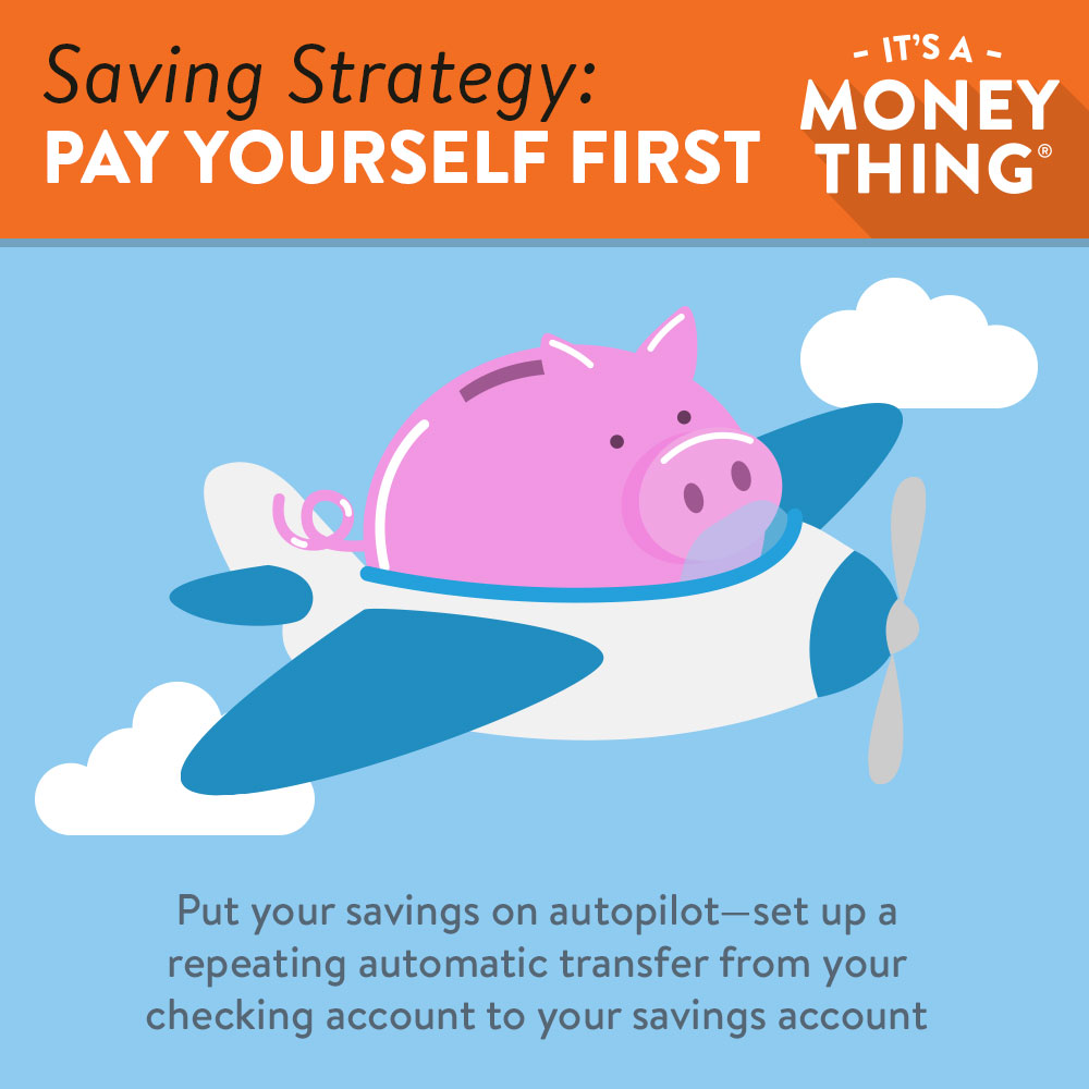 Auto pay into savings account