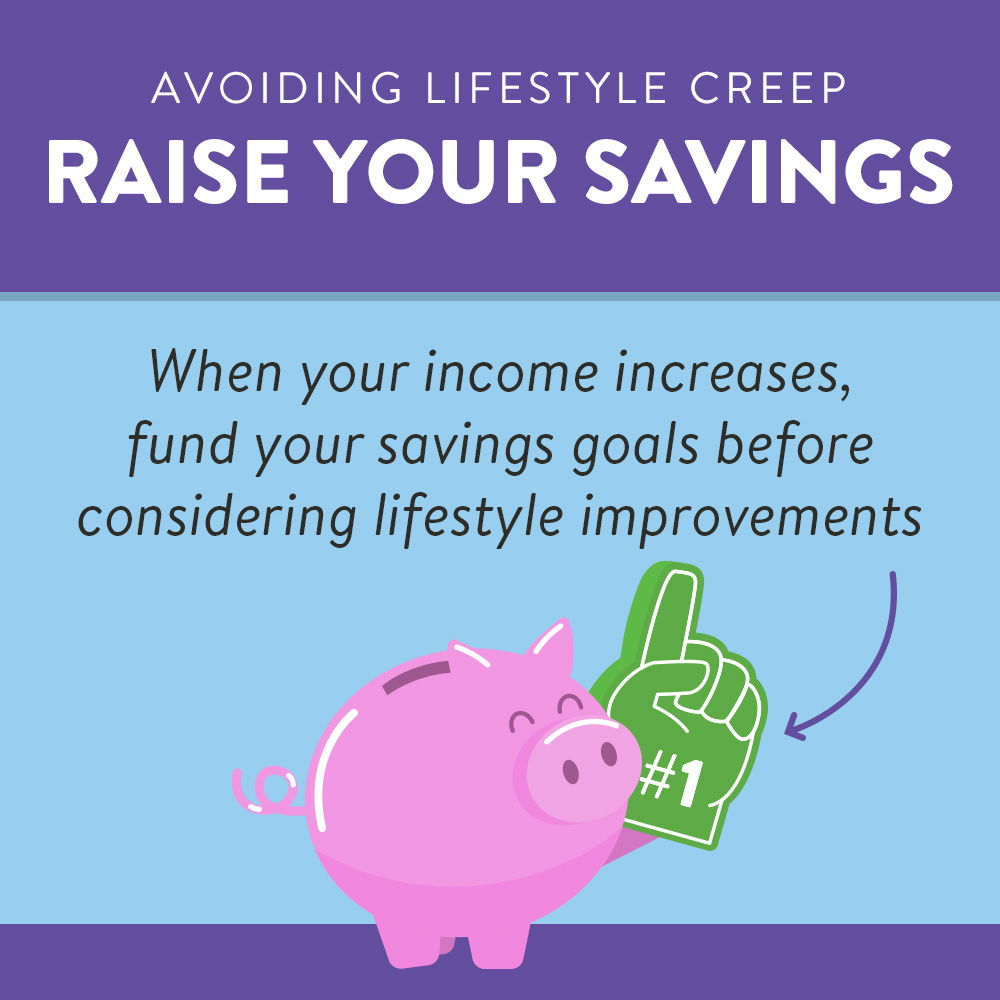 Avoid lifestyle creep | increase your savings