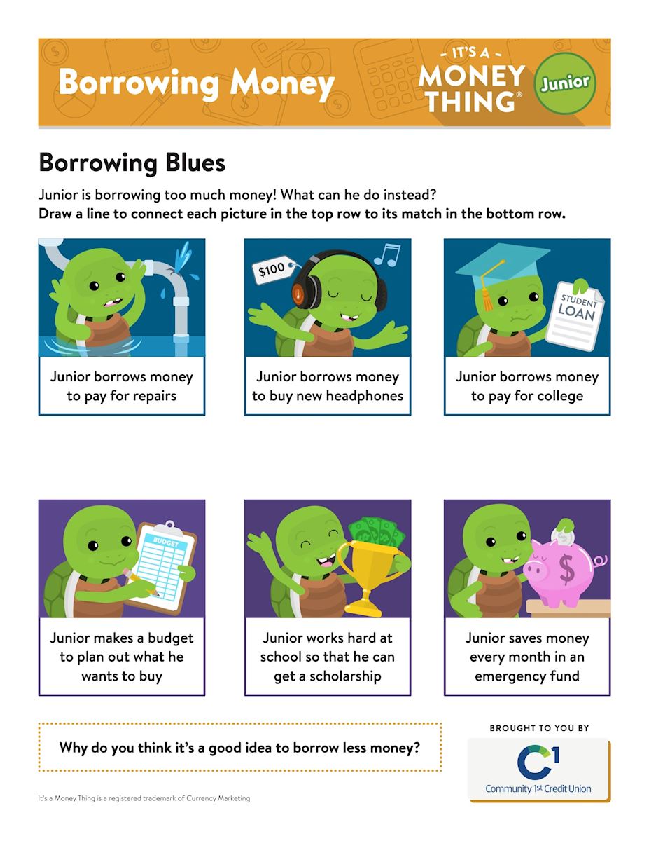 Jr. Borrowing Money Handout