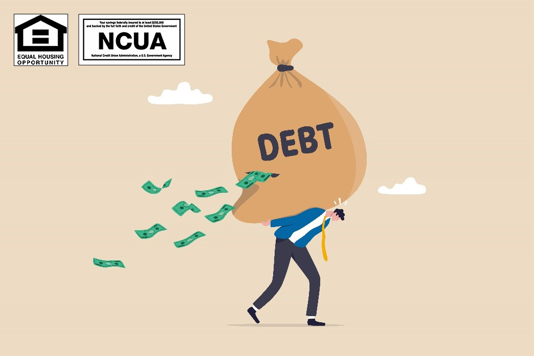 Man carrying debt vector