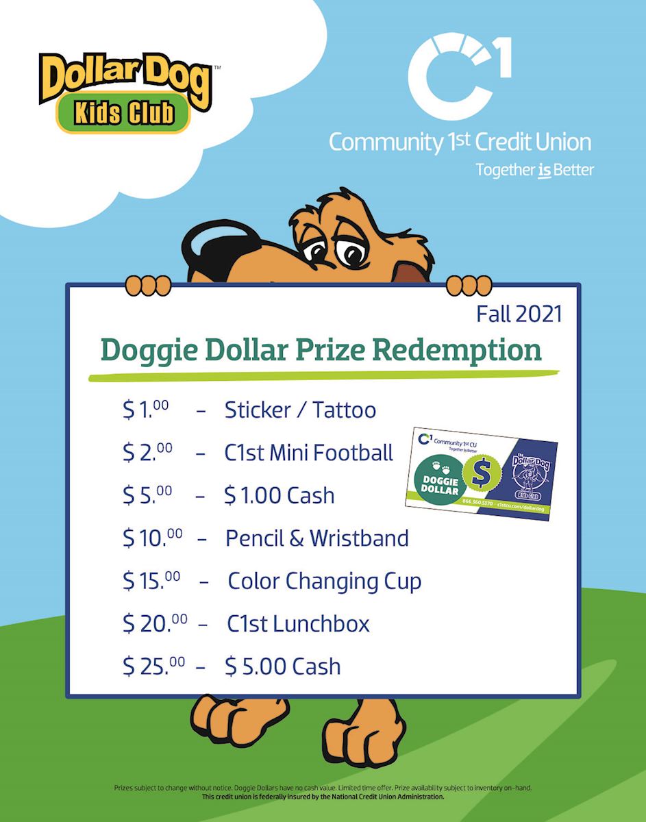 dollar dog prize list