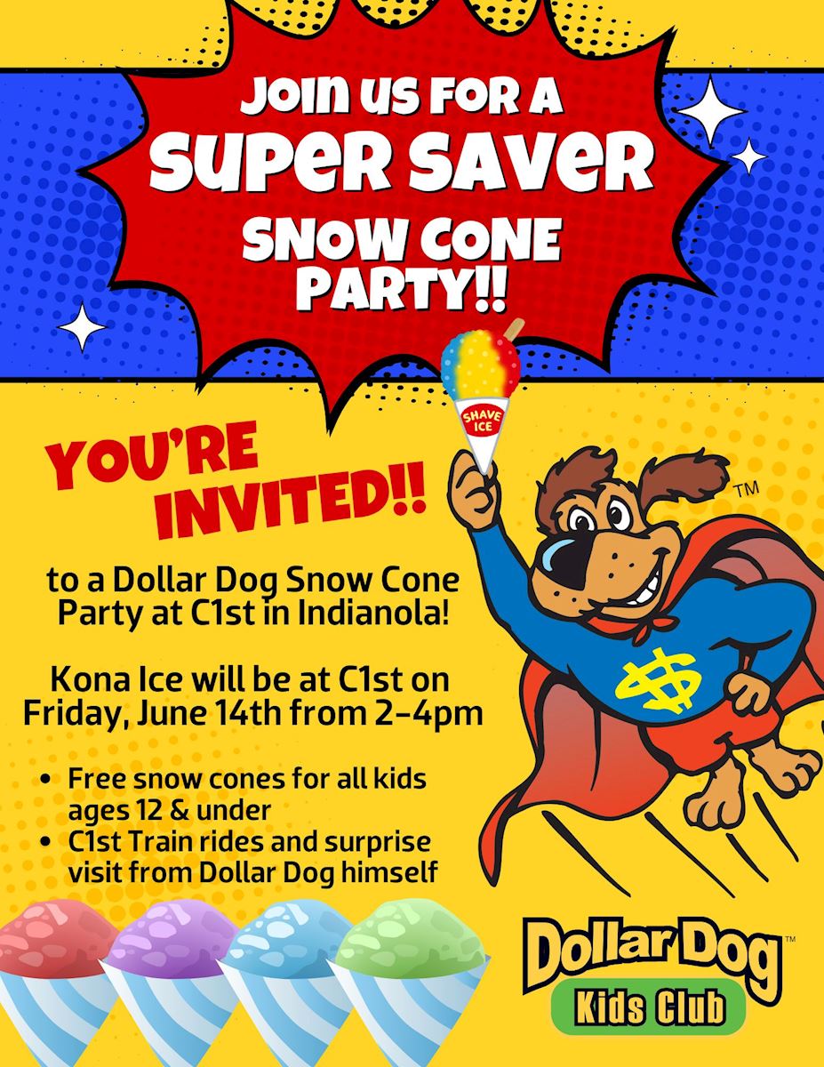 Indianola Snow Cone Dollar Dog Party