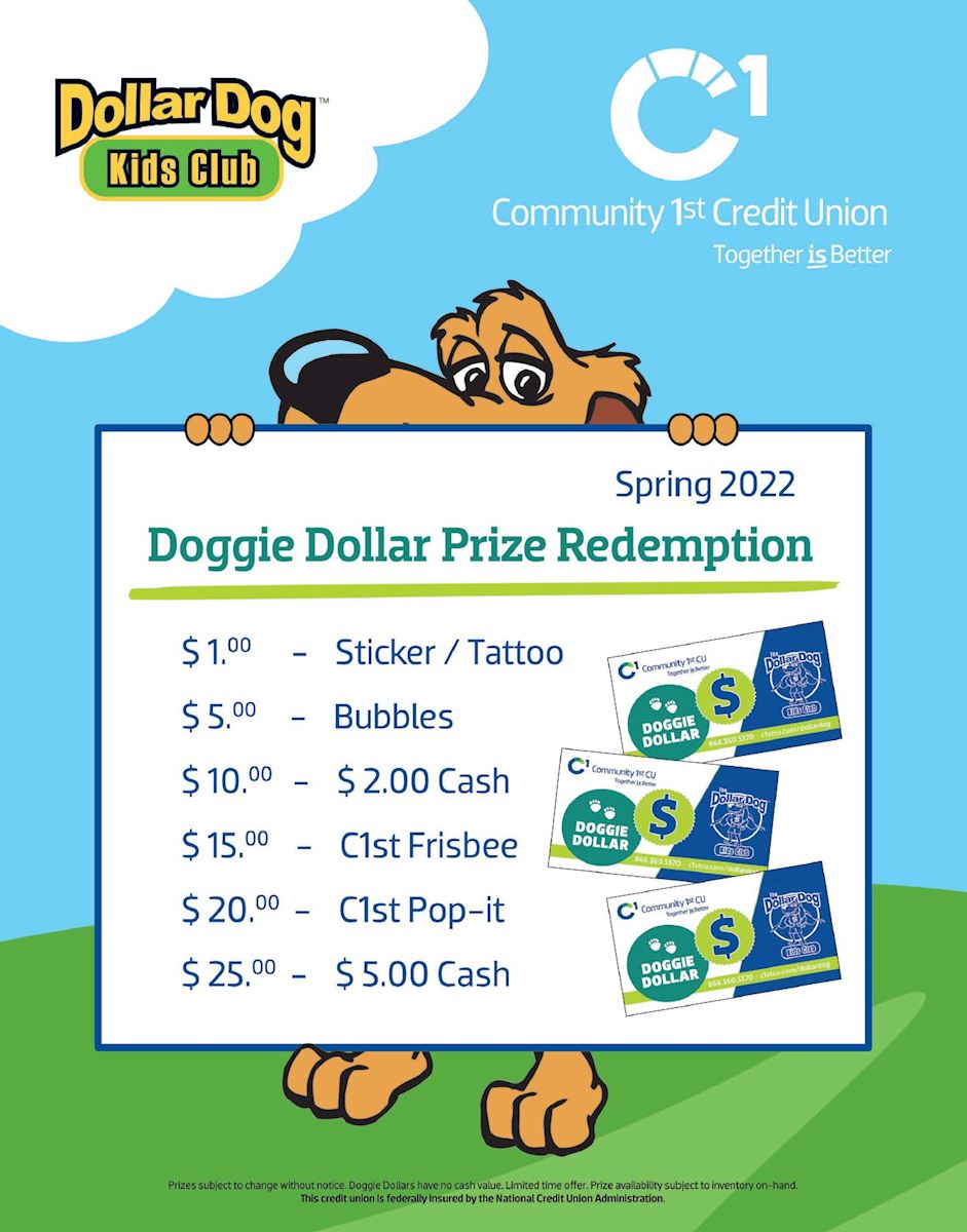 Dollar Dog Prize List