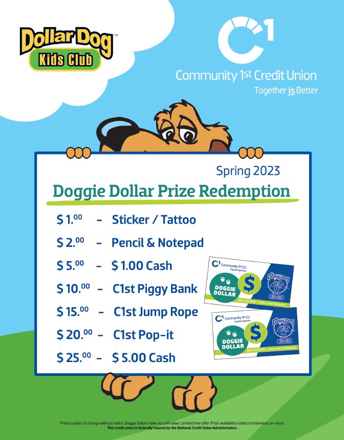 dollar dog prize list