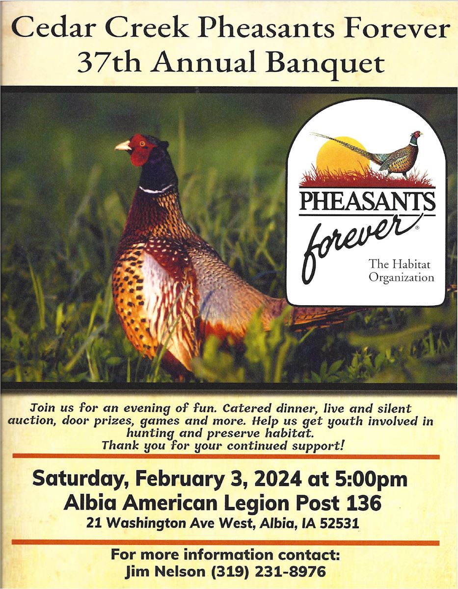Cedar Creek Pheasants Forever 37th Annual Banquet
