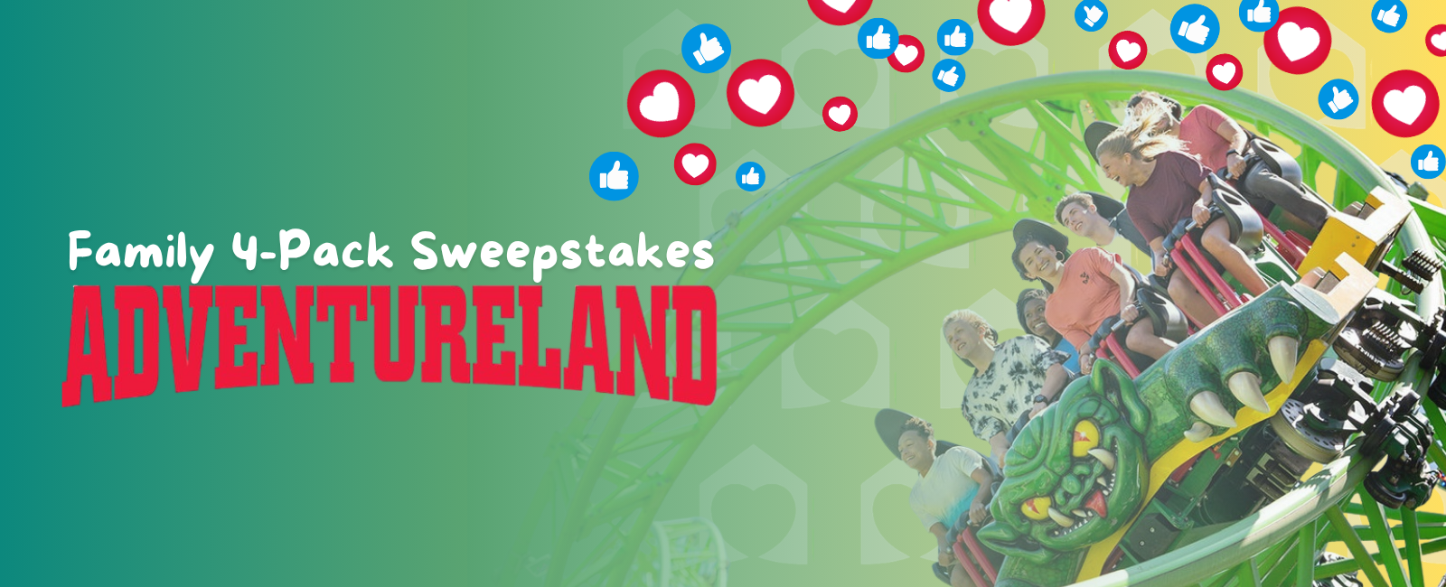 Family 4 pack sweepstakes adventureland roller coaster