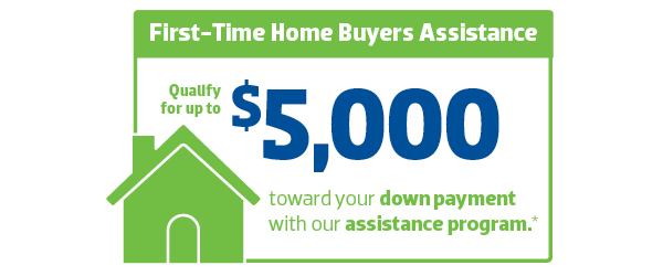 First-Time Hombuyers assistance. Qualify for up to $5,000 toward your down payment with our assistance program.*
