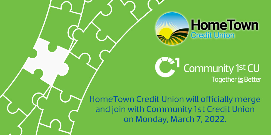 HomeTown CU is merging with C1stCU