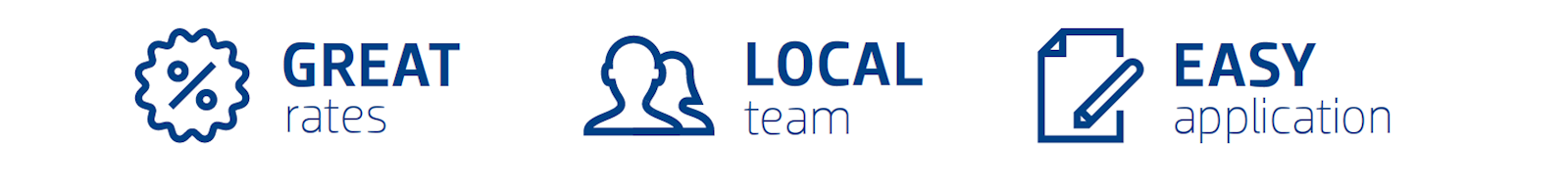 Great rates, Local team, easy application
