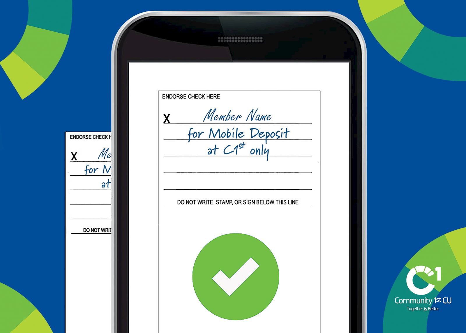 Mobile Check Deposit Tips Community 1st Credit Union